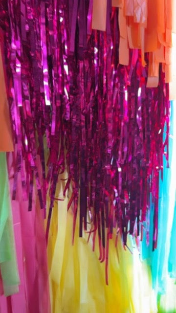 Fringe Wall Backdrop – Colorful Streamer Photo Booth Decor for Weddings, Parties & Events