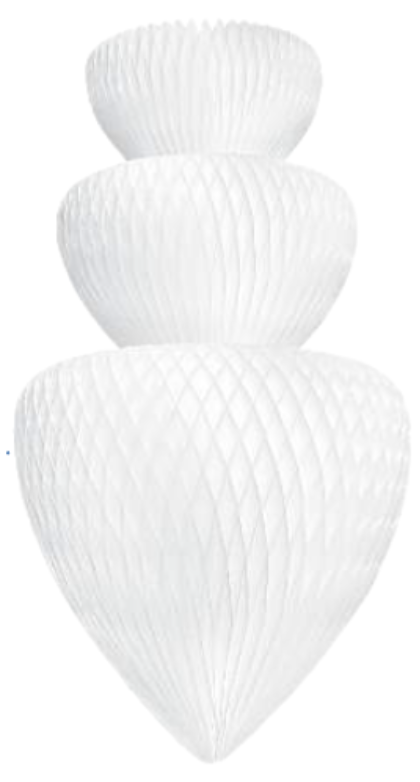 Paper honeycomb ornaments decorations paper baubles white Christmas decor various shapes centrepieces