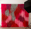 Pink Red Silver Fringe Backdrop Wall, Shimmer Party Backdrop, Photo Booth Backdrop, Streamer Wall Decor, Birthday Wedding Event Backdrop