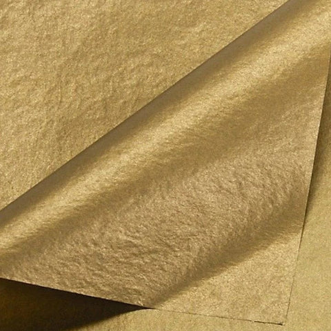 Metallic and printed tissue paper sheets