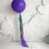 physical Lavender Giant balloon with violet and green paper fringe tail baby shower, wedding, birthday party balloon decorations paper tassel tail 50cm / with balloon Decopompoms