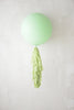 physical Sage green Giant balloon with light green paper fringe tail baby shower, wedding, birthday party balloon decorations paper tassel tail 50cm / with balloon Decopompoms