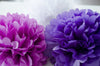 physical All Purple paper pom poms set of 12 Luxurious paper balls purple wedding Paper flowers Birthday party decorations baby shower bridal shower Decopompoms