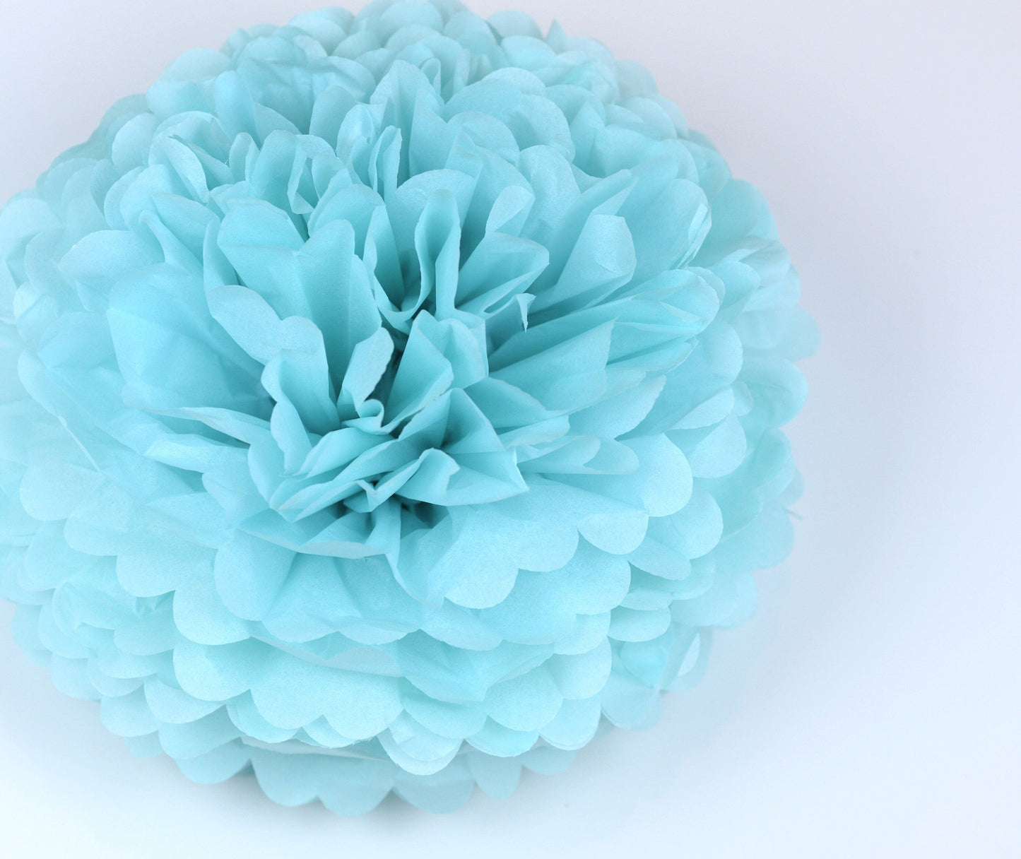 Aqua blue and pink paper pom poms party decorations 12 psc paper flowers Wedding, gender reveal party, Birthday party, baby shower decor