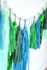 physical Emerald Green peacock Paper Tassel Garland - classy Green party Birthday banner anniversary and wedding Fringe garland - Enchanted Forest Decopompoms