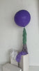 physical Lavender Giant balloon with violet and green paper fringe tail baby shower, wedding, birthday party balloon decorations paper tassel tail Decopompoms