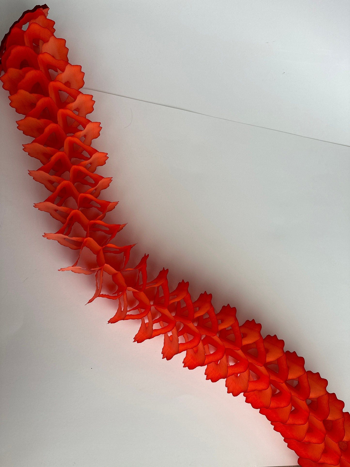 Orange Classic vintage Paper Garlands - set of 3 - 142 " / 360cm - reusable