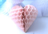 physical Paper heart Hanging paper decoration 25cm | Heart shape paper pom pom | Valentines day decor | Wedding decorations Decopompoms