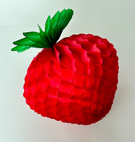physical Paper strawberry honeycomb - size of  39 cm  / Strawberry Party - Berry Sweet Birthday Decopompoms