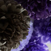 physical Purple and grey pom pom party decoration set 15 PSC Purple lilac lavender Birthday paper flowers wedding decorations bridal shower decor Decopompoms