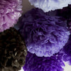 physical Purple and grey pom pom party decoration set 15 PSC Purple lilac lavender Birthday paper flowers wedding decorations bridal shower decor Decopompoms