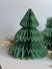 physical Sage green paper honeycomb Christmas tree | Dusty green Honeycomb Christmas tree | Festive home decor | Xmas table centrepiece Decopompoms