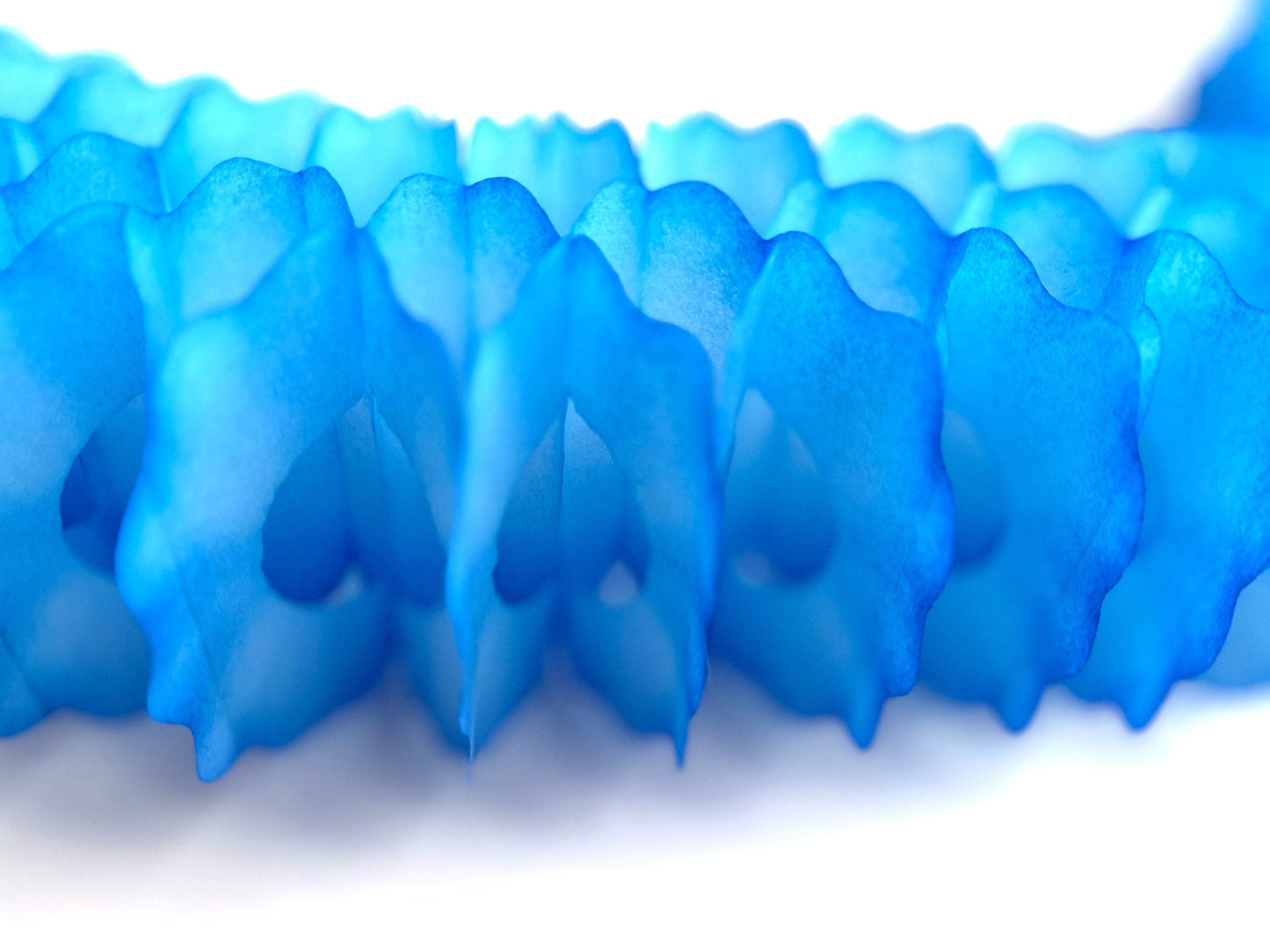 Sky blue Classic vintage Paper Garlands - set of 3 - 142 " / 360cm - reusable