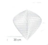 physical White Paper honeycomb ornaments decorations | paper baubles | white Christmas decor | various shapes | centrepieces Decopompoms