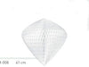 physical White Paper honeycomb ornaments decorations | paper baubles | white Christmas decor | various shapes | centrepieces Decopompoms
