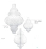 physical White Paper honeycomb ornaments decorations | paper baubles | white Christmas decor | various shapes | centrepieces Decopompoms