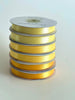 physical Yellow double sided satin ribbon 6mm / 10mm 25 meters full roll high quality Lemon Gift wrap, crafts, decorations, sewing Decopompoms