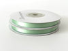 ribbon Light Green double sided satin ribbon roll - 25m - 6mm / 12mm - high quality gift wrap or craft decopompoms