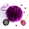 Plum tissue paper pom pom party decorations bright purple paper flowers various sizes wedding birthday party baby shower bridal shower decor