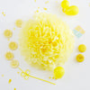 Light yellow paper pom pom party’s decoration in various sizes pastel yellow paper flowers Summer party wedding birthday party baby shower