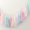 Paper Tassel Garland party decoration Pastel mint lilac light pink unicorn birthday party wedding bridal shower decor fully assembled