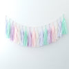 Paper Tassel Garland party decoration Pastel mint lilac light pink unicorn birthday party wedding bridal shower decor fully assembled