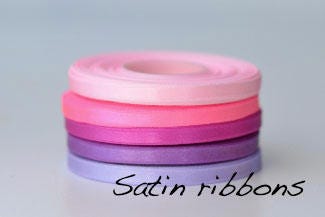 Purple double sided satin ribbon roll