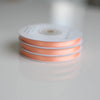 Peach double sided satin ribbon High quality 12mm / 6mm for Gifts Wrap, Wedding, Decoration, Party, Sewing bows Light apricot