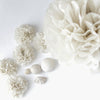 Paper pom poms in almond milk Rustic boho wedding decorations oatmeal neutral Paper flowers baby shower, bridal shower, birthday decor