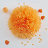 Apricot Paper Pom Poms Orange Party Decorations autumn Fall baby shower Harvest Festival Warm Tones Seasonal Festive Paper flowers wedding