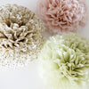 Celery green tissue Paper pom pom party decorations pale mint boho wedding paper flowers birthday party baby shower bridal shower home decor