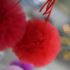 Dark red tulle pom pom party decorations, nursery decor, kids room, birthday, wedding party hanging decorations, red centrepiece