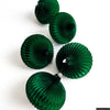 Holiday Green Mini Honeycomb Baubles – Set of 5 Paper Christmas Ornaments, Eco-Friendly Tree Decor, Festive Home & Party Decorations