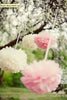 Bulk Set of 90 Tissue Paper Pom Poms - Mixed Sizes, Wedding Party Decorations - Choose your Colors - Handmade & Eco-Friendly Decor
