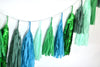Emerald Green peacock Paper Tassel Garland party decorations classy Green Birthday banner, anniversary, wedding ceiling Fringe, baby shower
