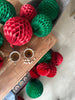 Holiday green pape honeycomb ball party decorations various sizes Christmas ornament Holiday home office school decor Wedding birthday Party