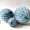 Dusty blue paper honeycomb ball party decorations dusky muted blueTissue paper Boy baby shower nursery birthday graduation party decorations