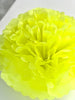 Limon Paper pom pom party decorations neon yellow paper flower ball wedding, bridal shower, birthday decor fluorescent yellow eco friendly