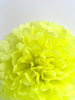 Limon Paper pom pom party decorations neon yellow paper flower ball wedding, bridal shower, birthday decor fluorescent yellow eco friendly
