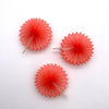 Coral peach orange Mini paper fans 5 fans set Christmas tree decorations Holiday home baby shower Wedding birthday party table decorations
