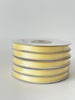 Light yellow double sided satin ribbon 6mm / 12mm high quality Gift wrap craft Christmas Ribbon Decorative Balloon pale yellow baby mais