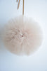 Tan Tulle Pom Pom party decorations various sizes neutral wedding baby shower nursery room birthday party summer tea party decorations
