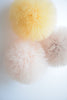 Tan Tulle Pom Pom party decorations various sizes neutral wedding baby shower nursery room birthday party summer tea party decorations