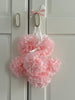 Mini Paper flowers garland | Light pink paper Pom pom garland wedding, baby shower, home, birthday party, high chair decor gift ecofriendly