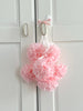 Mini Paper flowers garland | Light pink paper Pom pom garland wedding, baby shower, home, birthday party, high chair decor gift ecofriendly