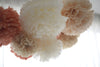 Neutral Paper Pompom Set of 12 | Mixed Sizes | Customizable Wedding, Baby Shower & Bridal Shower Decorations | Paper Flowers Décor
