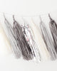Silver grey Paper tassel garland party decorations- fully made - wedding birthday party bridal shower baby shower decor -fringe banner