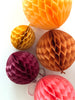 Burnt orange paper honeycomb ball party decorations burnt orange wedding birthday party Christmas fall home baby shower bridal shower decor