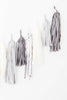 Silver grey Paper tassel garland party decorations- fully made - wedding birthday party bridal shower baby shower decor -fringe banner