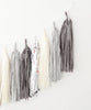 Silver grey Paper tassel garland party decorations- fully made - wedding birthday party bridal shower baby shower decor -fringe banner
